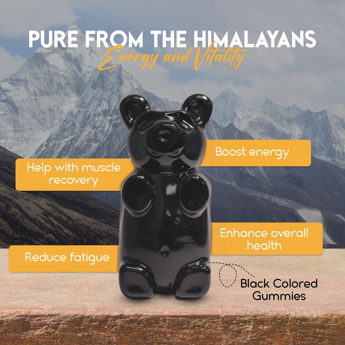 Shilajit Gummies - Himalayan Natural Shilajit Gummies 3000mg - Zinc, Ashwagandha - Natural - No Added Sugar - 60 Count