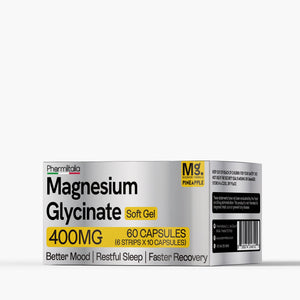 Magnesium Glycinate 400mg Softgels for Muscle Recovery, Sleep & Relaxation | 60 Count