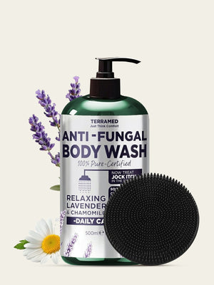 Lavender Antifungal Body Wash + Scrubber
