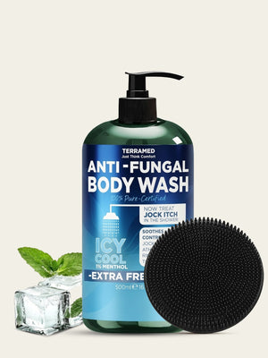 Menthol Antifungal Body Wash + Scrubber