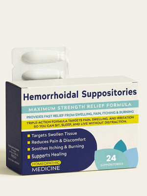 Hemorrhoid Suppositories - 24 Suppositories