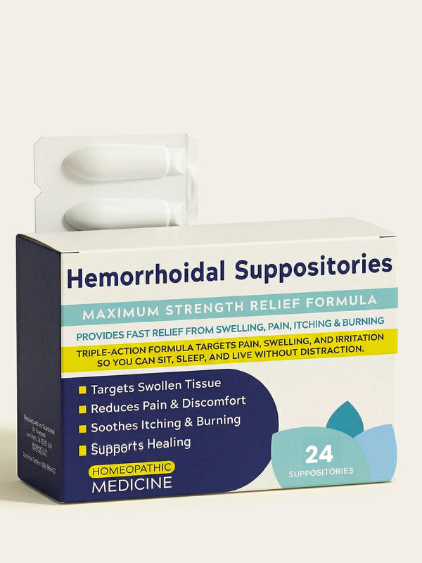 Hemorrhoid Suppositories - 24 Suppositories