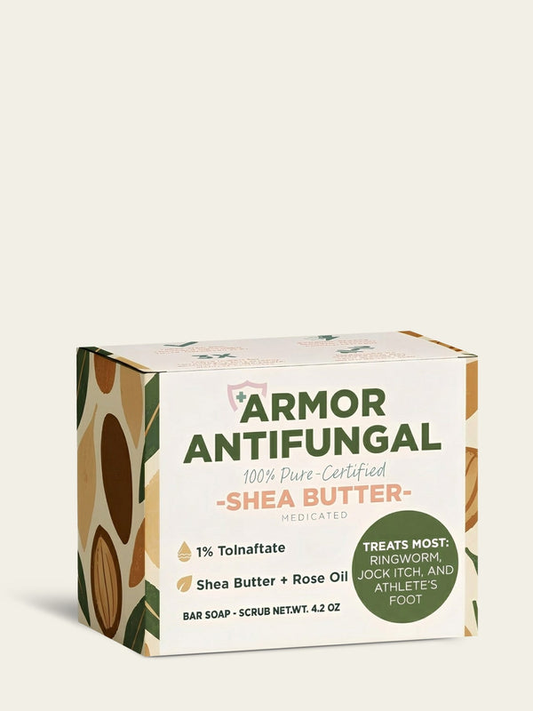 Shea Butter Antifungal Soap + Scrubber