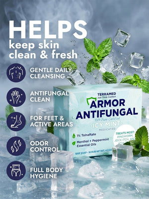 Mint Antifungal Soap + Case