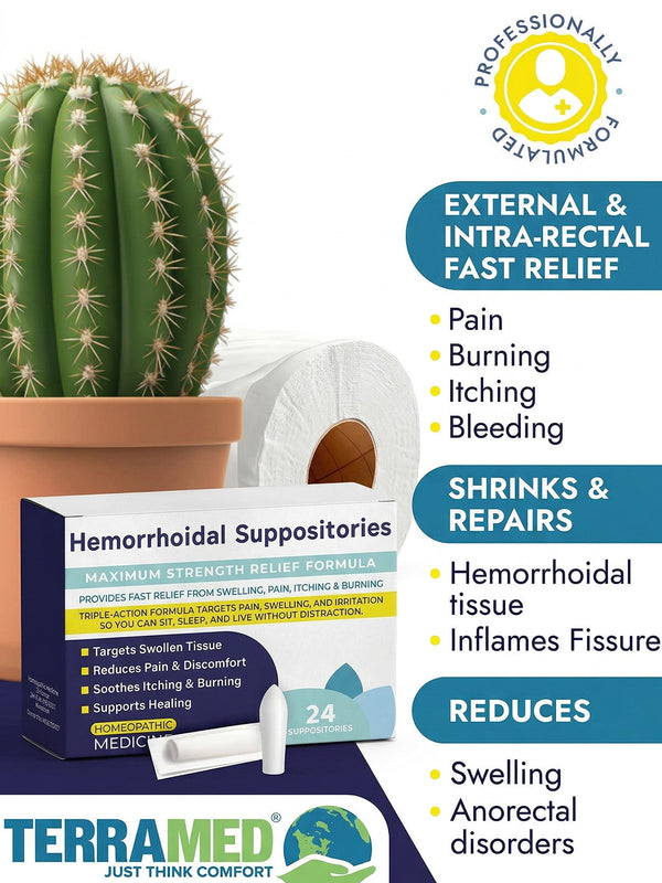 Hemorrhoid Suppositories - 24 Suppositories