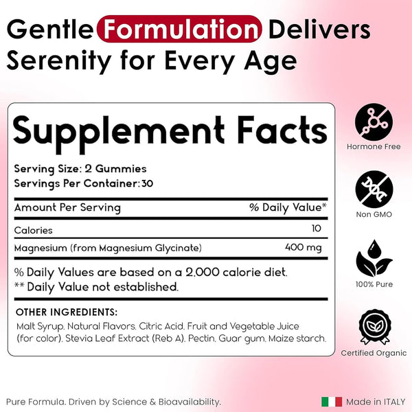 Magnesium Glycinate Gummies for Relaxation, Sleep & Muscle Support | Goji Berry Flavor