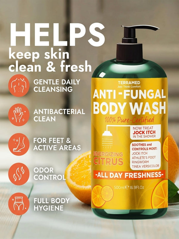 Citrus Antifungal Body Wash + Scrubber