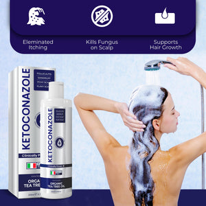 Keto Shampoo for Dandruff, Psoriasis, Folliculitis & Seborrheic Dermatitis | Anti-Fungal Itchy Scalp Relief