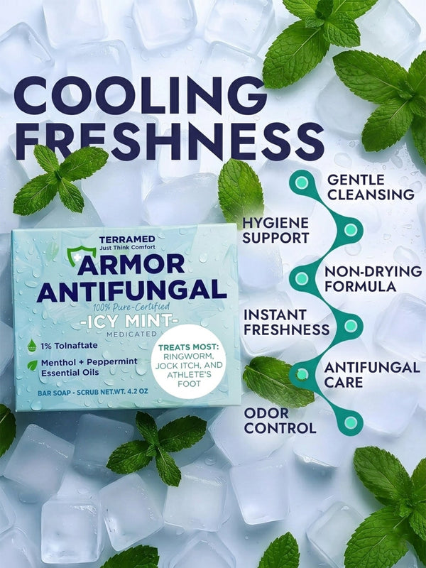 Mint Antifungal Soap + Case