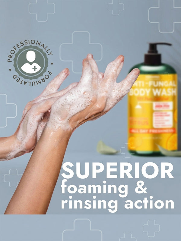 Citrus Antifungal Body Wash + Scrubber