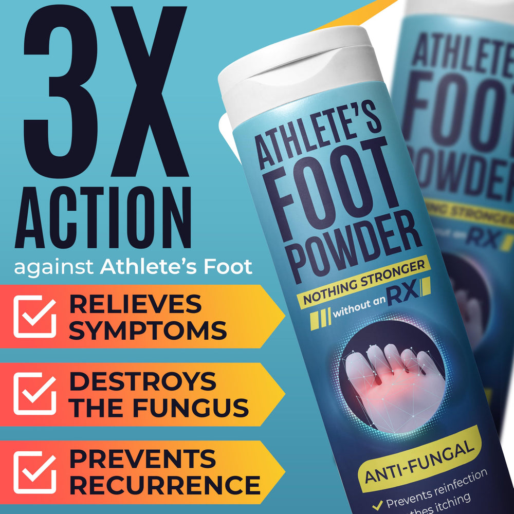 Athlete’s Foot Powder with Miconazole Nitrate 2% & Tea Tree Oil
