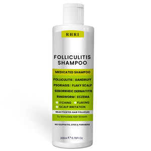 Folliculitis Shampoo | Antifungal Shampoo for Seborrheic Dermatitis, Scalp Psoriasis & Dandruff | Soothes Itchy, Dry Scalp | Cleanses, Exfoliates & Removes Build-Up | Reactivates Hair Follicles