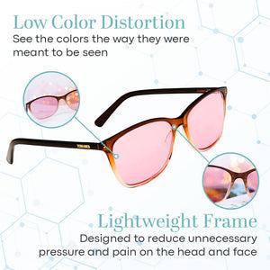 Terramed Just Think Comfort Migraine Glasses Fl-41 | Unisex Glasses for Migraine and Light Sensitivity Relief | UV Protection and Photophobia Eye Strain