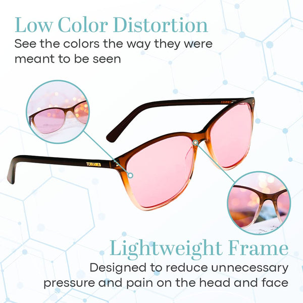 Terramed Just Think Comfort Migraine Glasses Fl-41 | Unisex Glasses for Migraine and Light Sensitivity Relief | UV Protection and Photophobia Eye Strain