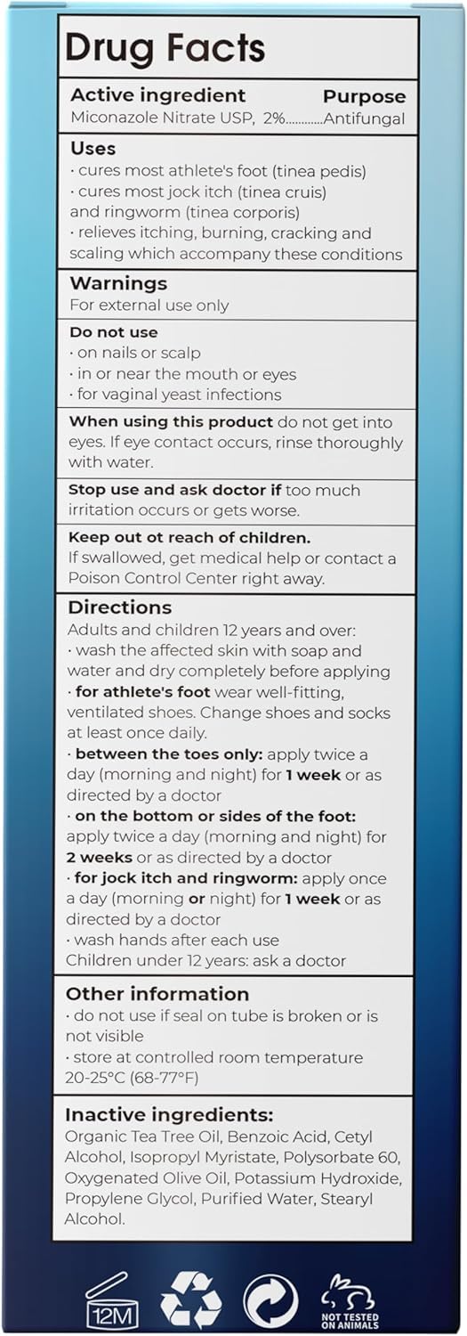 Terramed Just Think Comfort Athlete’s Foot Treatment with Tea Tree Oil | Antifungal Treatment for Athlete’s Foot, Jock Itch, Ringworm
