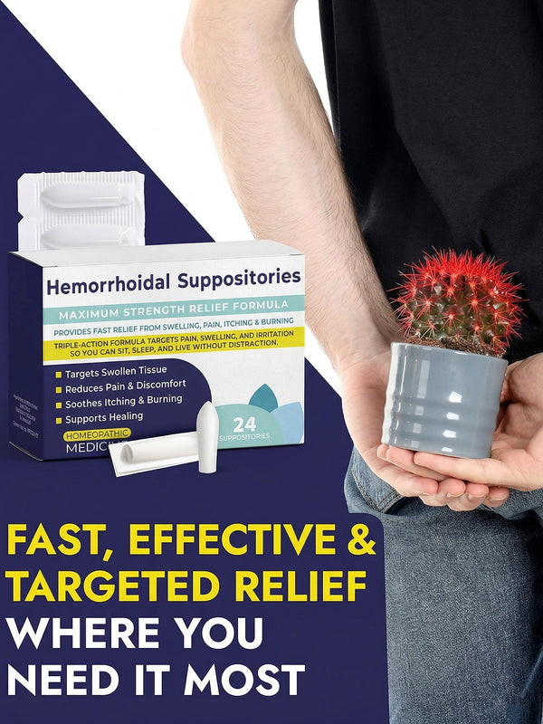 Hemorrhoid Suppositories - 24 Suppositories