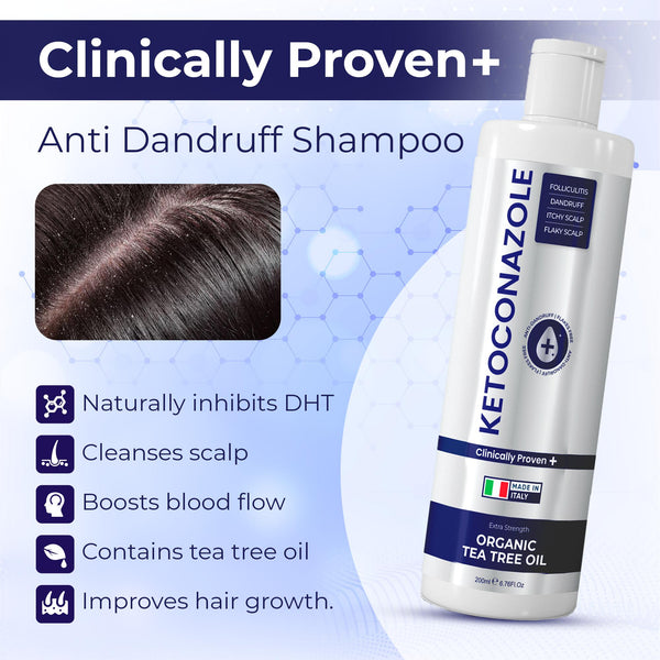 Keto Shampoo for Dandruff, Psoriasis, Folliculitis & Seborrheic Dermatitis | Anti-Fungal Itchy Scalp Relief