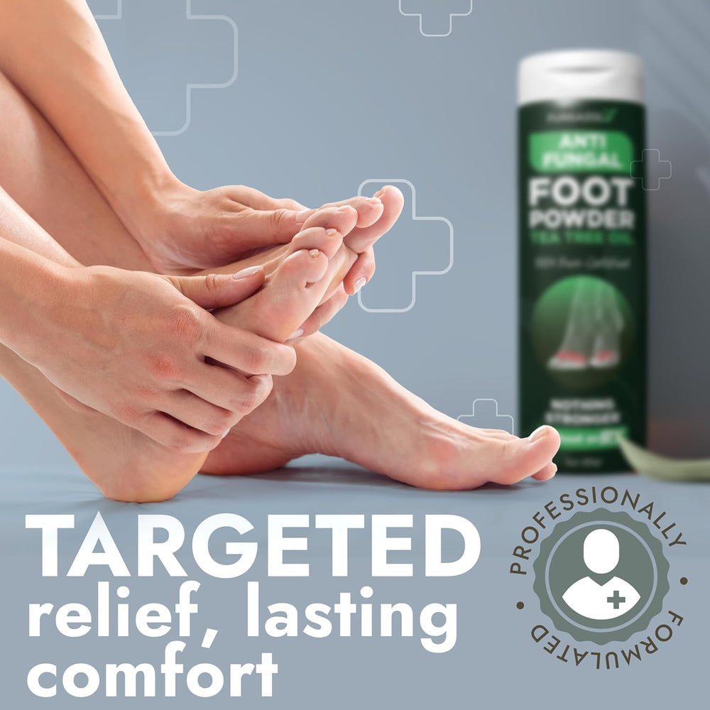 Antifungal Foot Powder with Miconazole Nitrate 2% & Tea Tree Oil