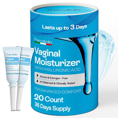 Pharmlitalia Vaginal Moisturizer Gel for Vagina Health, Moisturizer Applicators for Vaginal Dryness Relief and Long Lasting Wetness - Pre and Post Menopausal - 12 Pre Filled Applicators