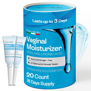 Pharmlitalia Vaginal Moisturizer Gel for Vagina Health, Moisturizer Applicators for Vaginal Dryness Relief and Long Lasting Wetness - Pre and Post Menopausal - 12 Pre Filled Applicators