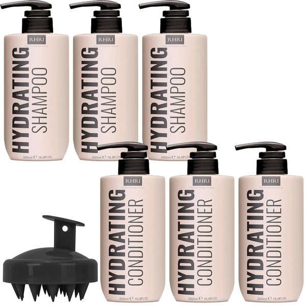 Hydrating Shampoo & Conditioner Set for Dry, Damaged & Fine Hair | Strengthen Hair Roots for Thicker, Stronger Hair, Nourishes Scalp, Reduces Breakage