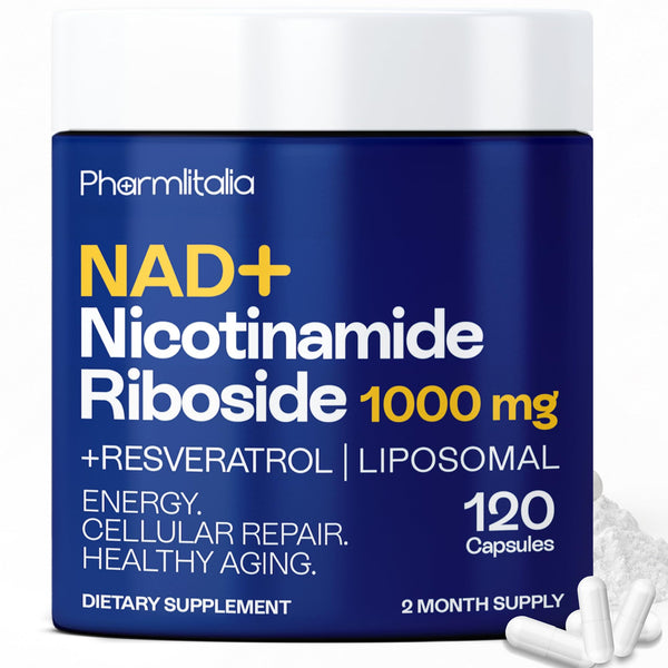 NAD+ Capsules Resveratrol - Liposomal Nicotinamide Riboside, Quercetin, Vitamin B3 NAD+ Supplement for Women and Men - Anti-Aging, Boost Focus and Energy - Cell Regeneration Supplement 120 Capsules