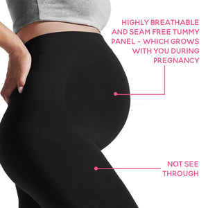 Terramed Just Think Comfort Maternity Capri Pregnancy Shaping Over The Belly Maternity Graduated Compression Tights Hosiery (Medium, Capri)