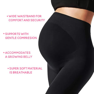 Terramed Just Think Comfort Maternity Capri Pregnancy Shaping Over The Belly Maternity Graduated Compression Tights Hosiery (Medium, Capri)