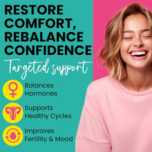 PCOS Support for Fertility & Cycle Health | Hormone Balance for Women | Helps with Irregular Cycles, Vaginal Dryness, Pelvic Discomfort & Mood Swings | Includes 10 Pre-Filled Applicators (Pack of 2)
