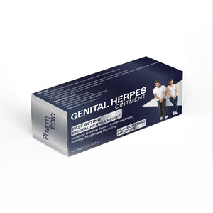 Pharmlitalia Genital Herpes Treatment Ointment for Men & Women - Cold Sore Treatment Soothes Genital Sores, Itching, Burning, Tingling & Irritation - Homeopathic Formula, 56g