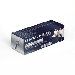 Pharmlitalia Genital Herpes Treatment Ointment for Men & Women - Cold Sore Treatment Soothes Genital Sores, Itching, Burning, Tingling & Irritation - Homeopathic Formula, 56g