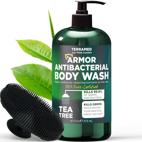Terramed Just Think Comfort Antibacterial Body Wash & Body Scrub & Body Lotion | Manuka Honey & Charcoal