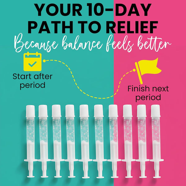 PCOS Support for Fertility & Cycle Health | Hormone Balance for Women | Helps with Irregular Cycles, Vaginal Dryness, Pelvic Discomfort & Mood Swings | Includes 10 Pre-Filled Applicators (Pack of 2)