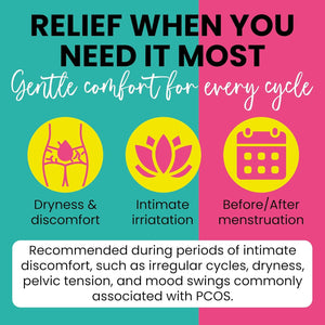 PCOS Support for Fertility & Cycle Health | Hormone Balance for Women | Helps with Irregular Cycles, Vaginal Dryness, Pelvic Discomfort & Mood Swings | Includes 10 Pre-Filled Applicators (Pack of 2)