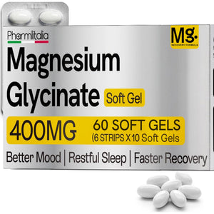 Magnesium Glycinate Gummies 400mg - Sleep Gummies for Kids & Adults - Magnesium Glycinate Chewable High Absorption for Muscle Recovery, Better Sleep & Relaxation
