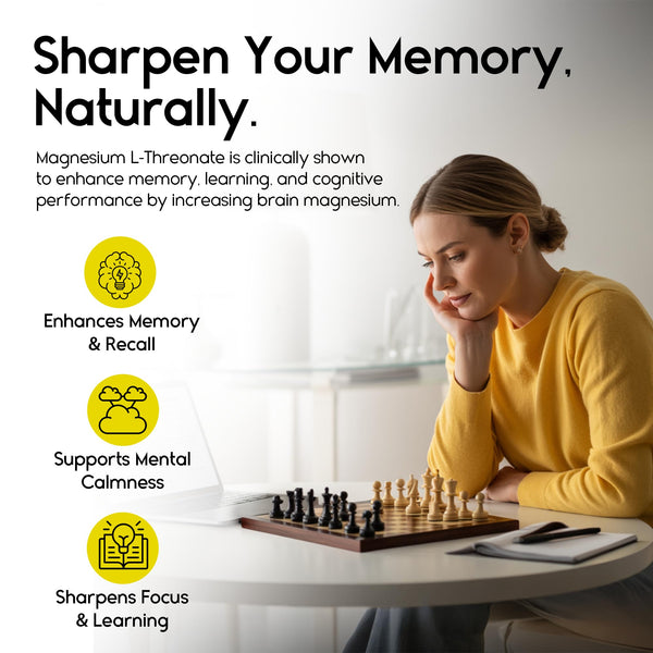 Magnesium L-Threonate Gummies for Adults & Kids 2000mg – Brain Supplements for Memory and Focus - Calm Magnesium Gummies for Improved Sleep and Healthy Mind