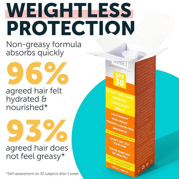 Premium SPF 30 Hair Sunscreen Spray | Non-Greasy UV Protection for Hair and Scalp | Travel-Size UV Protection | Beach SunBlock | Scalp Sunscreen 4 oz 120 ml (Pack of 2)