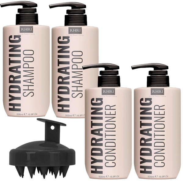 Hydrating Shampoo & Conditioner Set for Dry, Damaged & Fine Hair | Strengthen Hair Roots for Thicker, Stronger Hair, Nourishes Scalp, Reduces Breakage