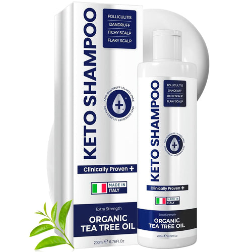 Anti Dandruff Shampoo, Sulfate Free, Anti Fungal, Medicated, Clarifying Shampoo | For Itchy, Flaky, Dry Scalp & Hair Growth | Folliculitis, Seborrheic Dermatitis, Psoriasis Shampoo w/Tea Tree Oil