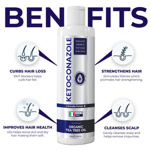 Keto Shampoo for Dandruff, Psoriasis, Folliculitis & Seborrheic Dermatitis | Anti-Fungal Itchy Scalp Relief