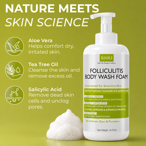 Folliculitis body wash foam