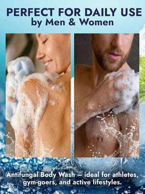 Menthol Antifungal Body Wash + Scrubber