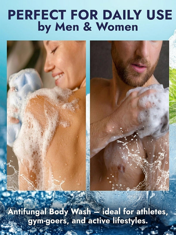 Menthol Antifungal Body Wash + Scrubber