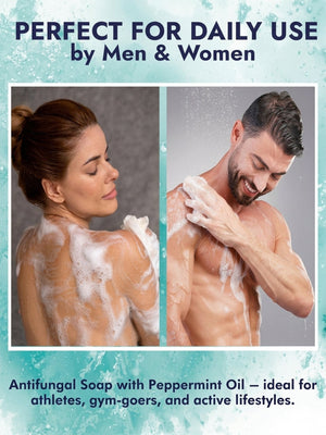 Mint Antifungal Soap + Scrubber