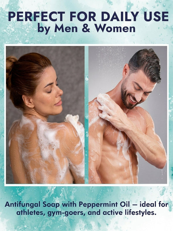 Mint Antifungal Soap + Scrubber