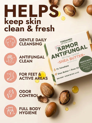 Shea Butter Antifungal Soap + Case