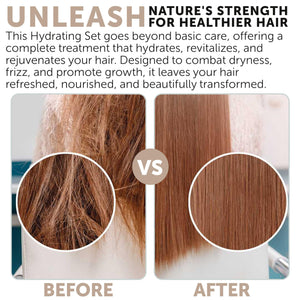 Hydrating Shampoo & Conditioner Set for Dry, Damaged & Fine Hair | Strengthen Hair Roots for Thicker, Stronger Hair, Nourishes Scalp, Reduces Breakage