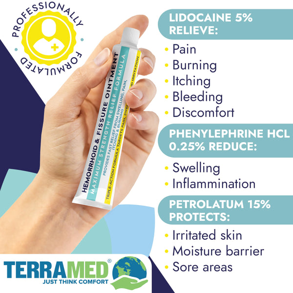 Hemorrhoid Treatment | Hemorrhoid & Fissure Ointment | 7 Pre-Filled Applicators | Fast & Effective | Hemorrhoids Treatment for Relief of Pain, Swelling, Discomfort & Itching