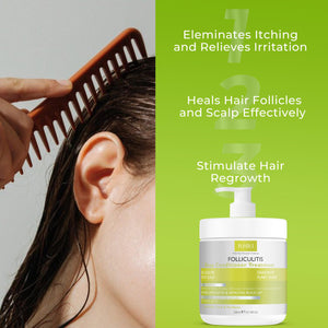 Folliculitis Shampoo | Antifungal Shampoo for Seborrheic Dermatitis, Scalp Psoriasis & Dandruff | Soothes Itchy, Dry Scalp | Cleanses, Exfoliates & Removes Build-Up | Reactivates Hair Follicles