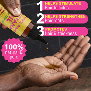 Batana Oil for Hair Growth | 100% Raw and Pure Hair Growth Oil for Men and Women | Natural Hair Growth Oil, Curly Hair Treatment | Cold Pressed & Chemical-Free | Tube Jar (Pack of 3)